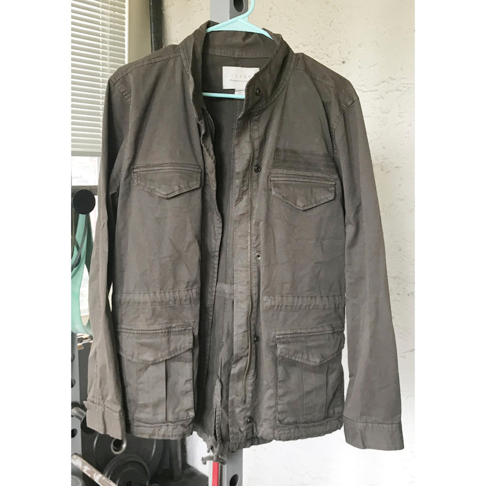 Olive Green Utility Jacket Hinge